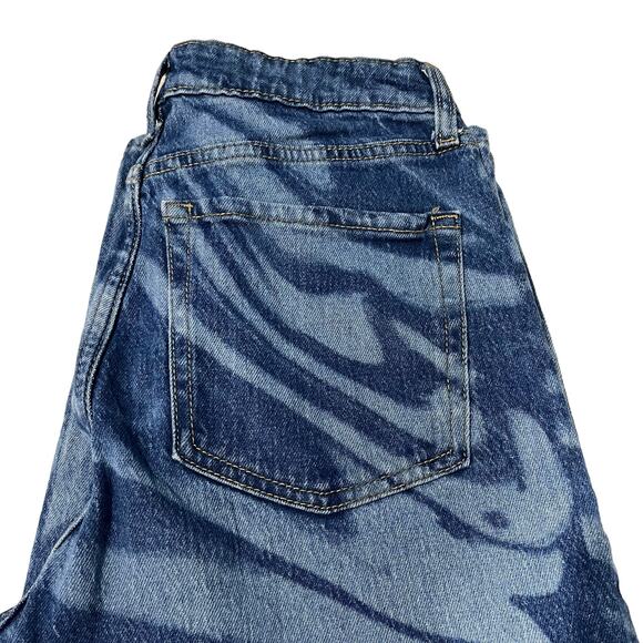 Wild Fable‎ Women's Swirl Print High Rise Wide Leg Baggy Jeans Size 0 - Picture 4 of 8